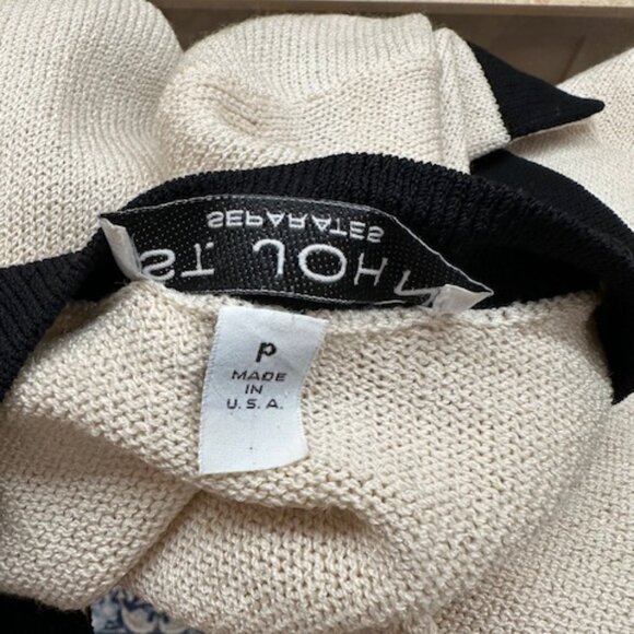 St. John Nylon Off White/ Black Evening Jacket Size Petite - Picture 8 of 9